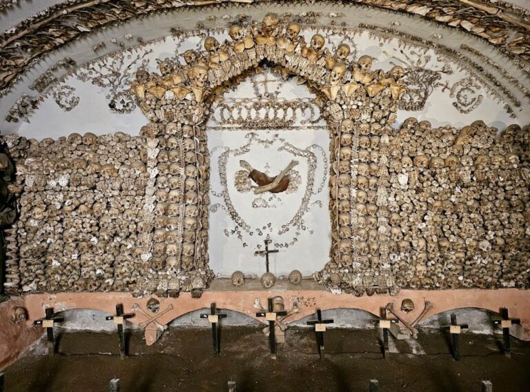 Crypt of the tibias and fibulas in the crypt of the capuchins in rome