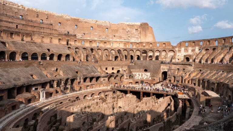 colosseum panoramic view from top tier