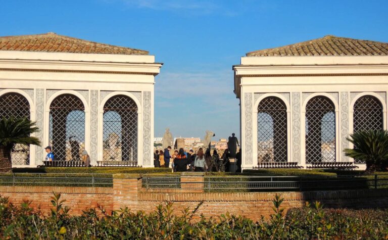 the farnese gardens on the palatine hill in rome