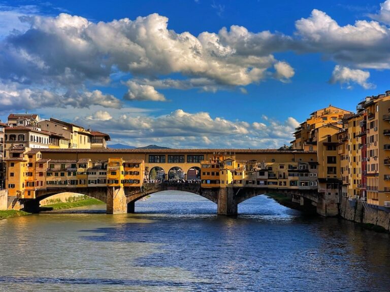view from ponte santa trinita in florence