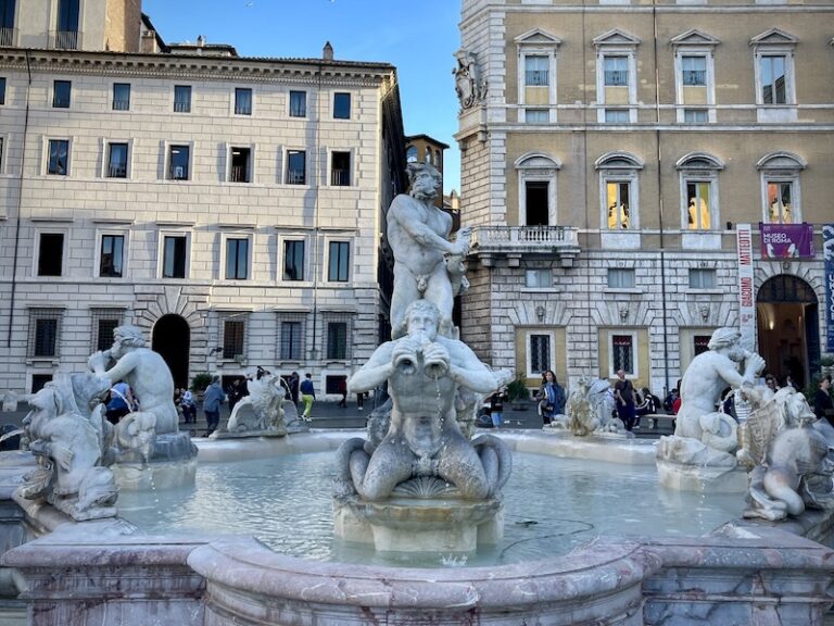 the fountain of the moor in piazza navona in rome