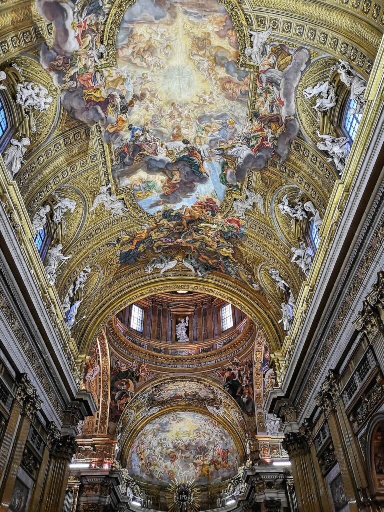 The ceiling of the Gesu in Rome