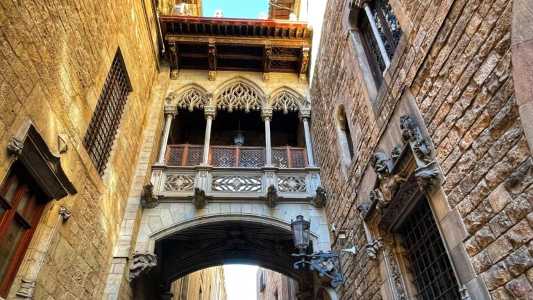 Puerta del Bisbe in barcelona's gothic quarter