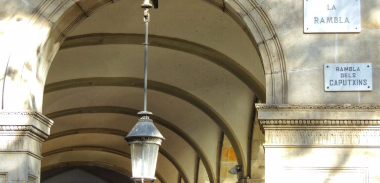 la rambla sign barcelona