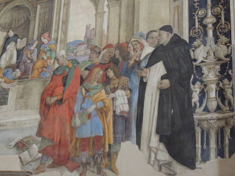 Discarded heretical texts from The Dispute of Saint Thomas in the carafa chapel