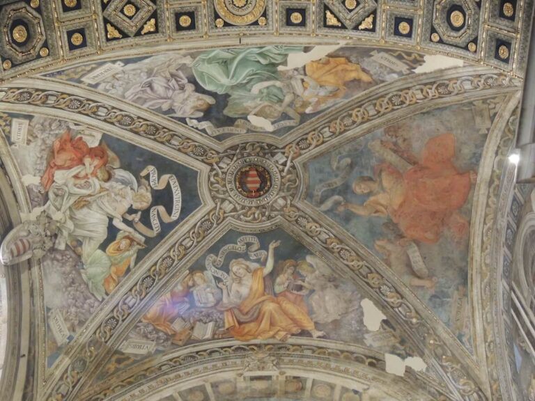 ceiling vault of the carafa chapel in rome