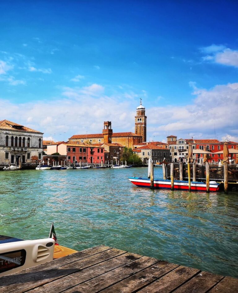a view of murano island in venice