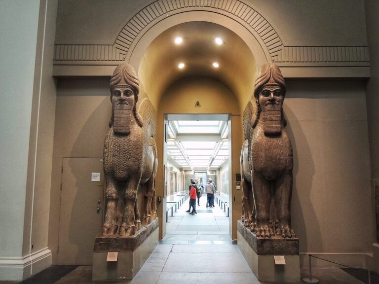 Winged Lions of Nimrud in the british museum