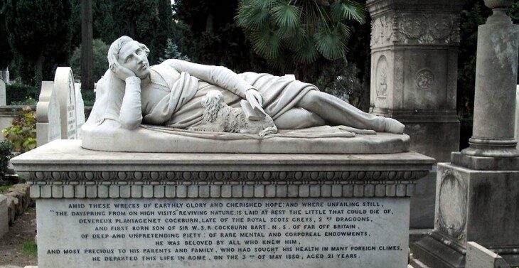 grave stone in the protestant cemetery