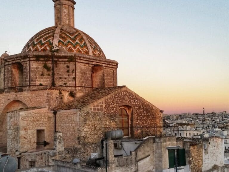 the sparkling domes of ostuni in puglia, known as la citta bianca