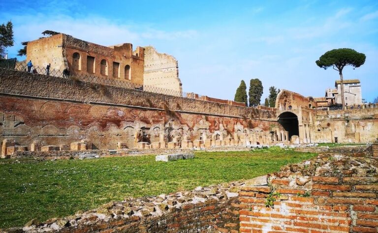 view over the palatine hill and domitian's circus in rome
