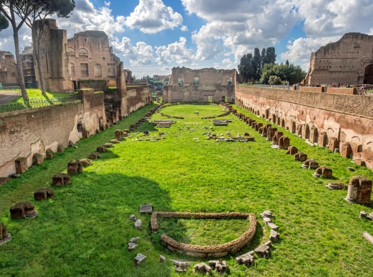 the stadium of domitian on the palatine hill