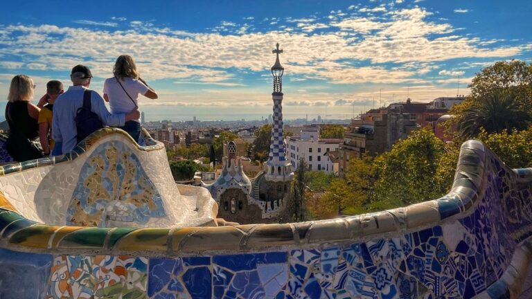 park guell view barcelona
