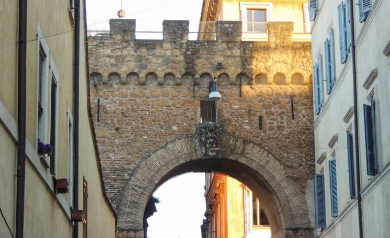 the passetto del borgo is built into the urban fabric of rome