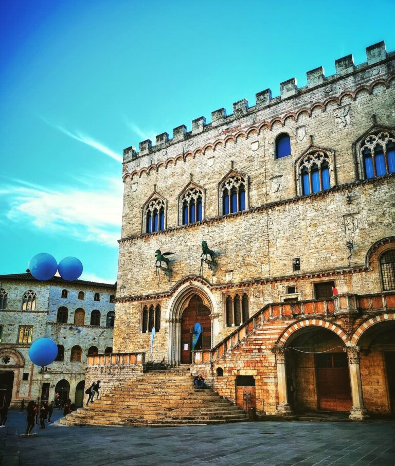 the historic center of perugia in italy
