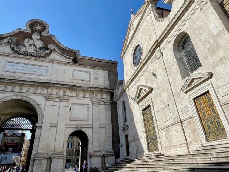 piazza del popolo is a historic entrance point to rome