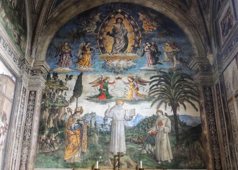 Altar Wall fresco of the Bufalini Chapel in Santa Maria in Aracoeli Rome