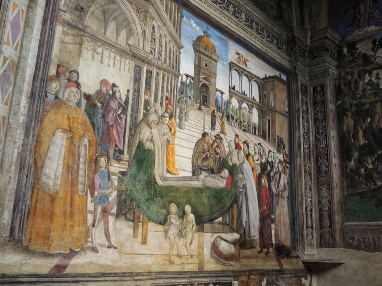 Left Wall of the Bufalini Chapel -showing the Death of st. Bernadino