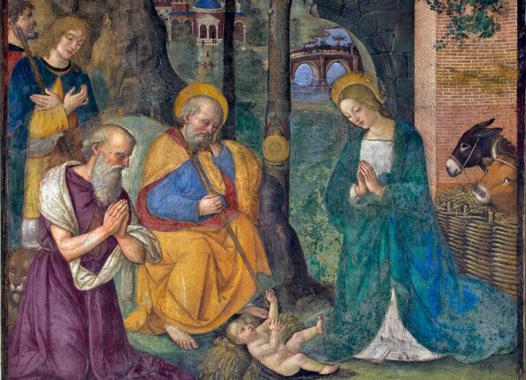 the altarpiece of the nativity by pinturicchio in santa maria del popolo