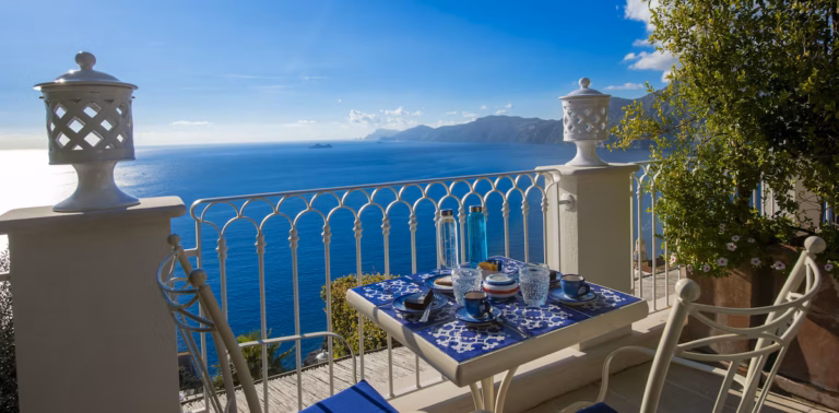 the stunning view from b and b la barbera in praiano