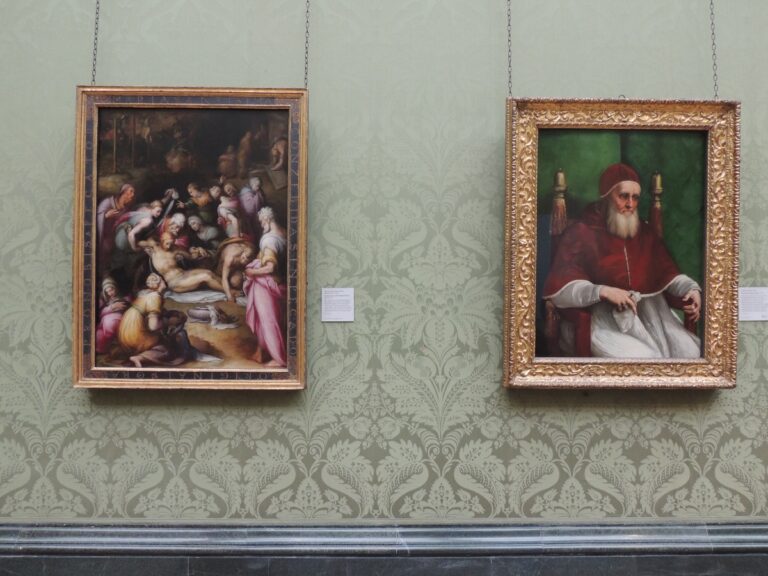 portrait of julius II by raphael in the national gallery in london