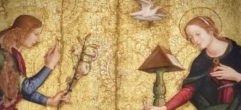 Antoniazzo Romano’s Annunciation in the church of Santa Maria Sopra Minerva Rome