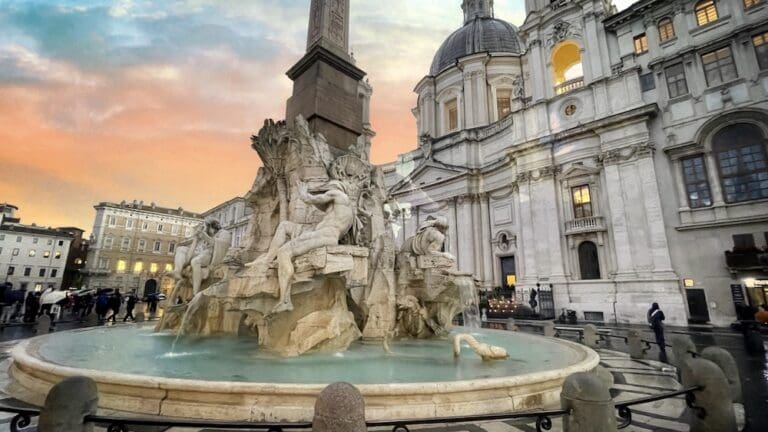 piazza navona at twilight