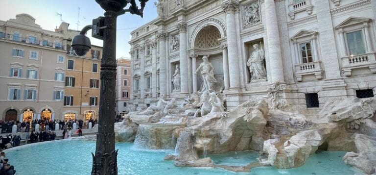 The restored Trevi Fountain in Rome