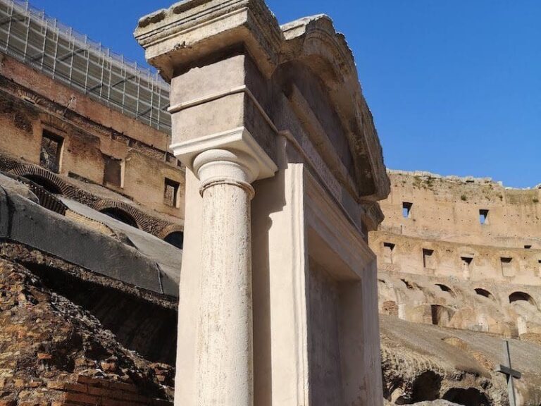One of the stations of the cross in the Colosseum
