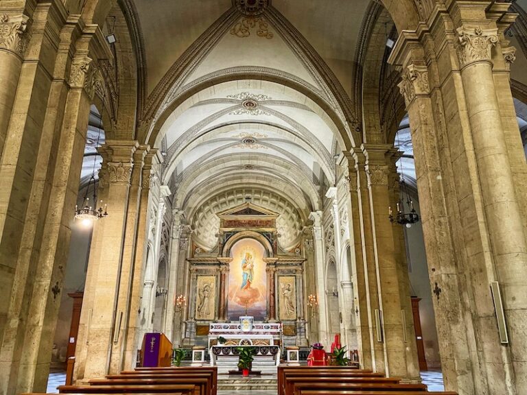 sacro cuore church on piazza navona in rome