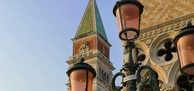 the clocktower of saint mark's is the highest point in the city