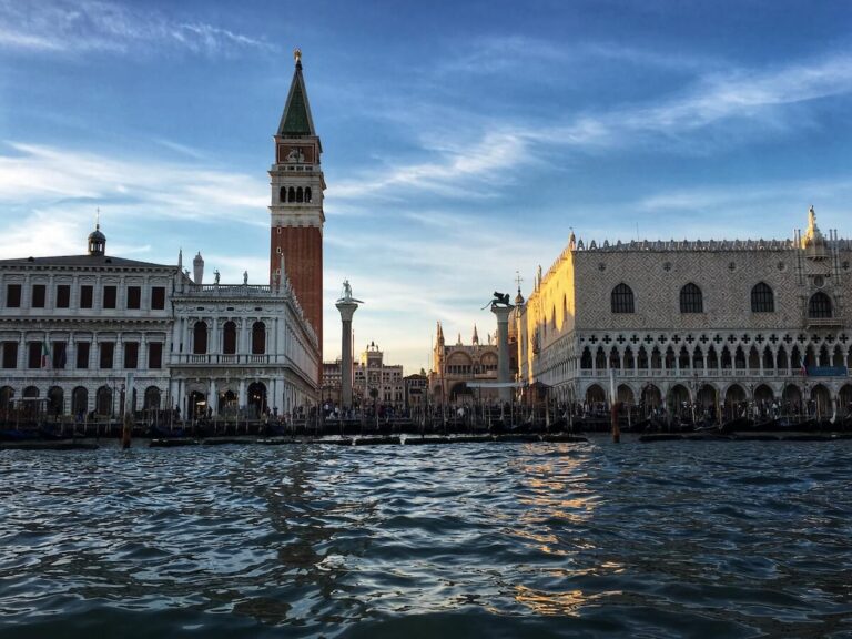 saint marks square in venice seen from the water