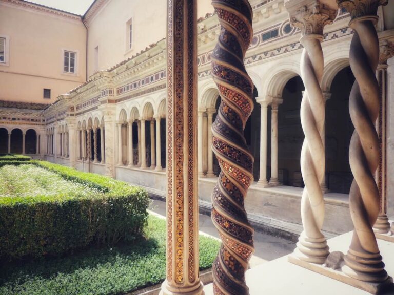 peaceful cloisters in rome