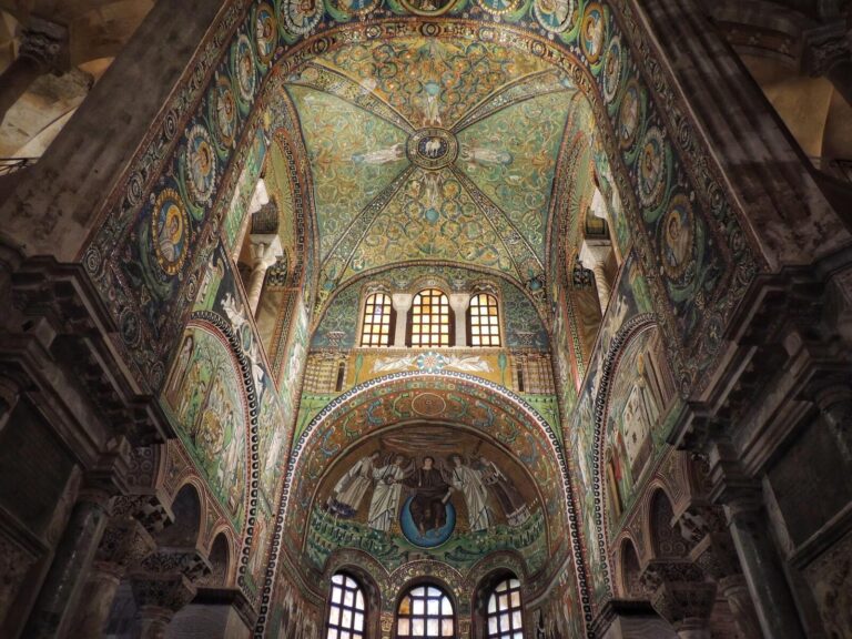 the nave of san vitale in ravenna featuring amazing byzantine mosaics