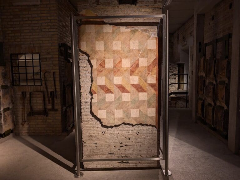 a Roman fresco, part of the archaeological excavation beneath Santa Maria Maggiore
