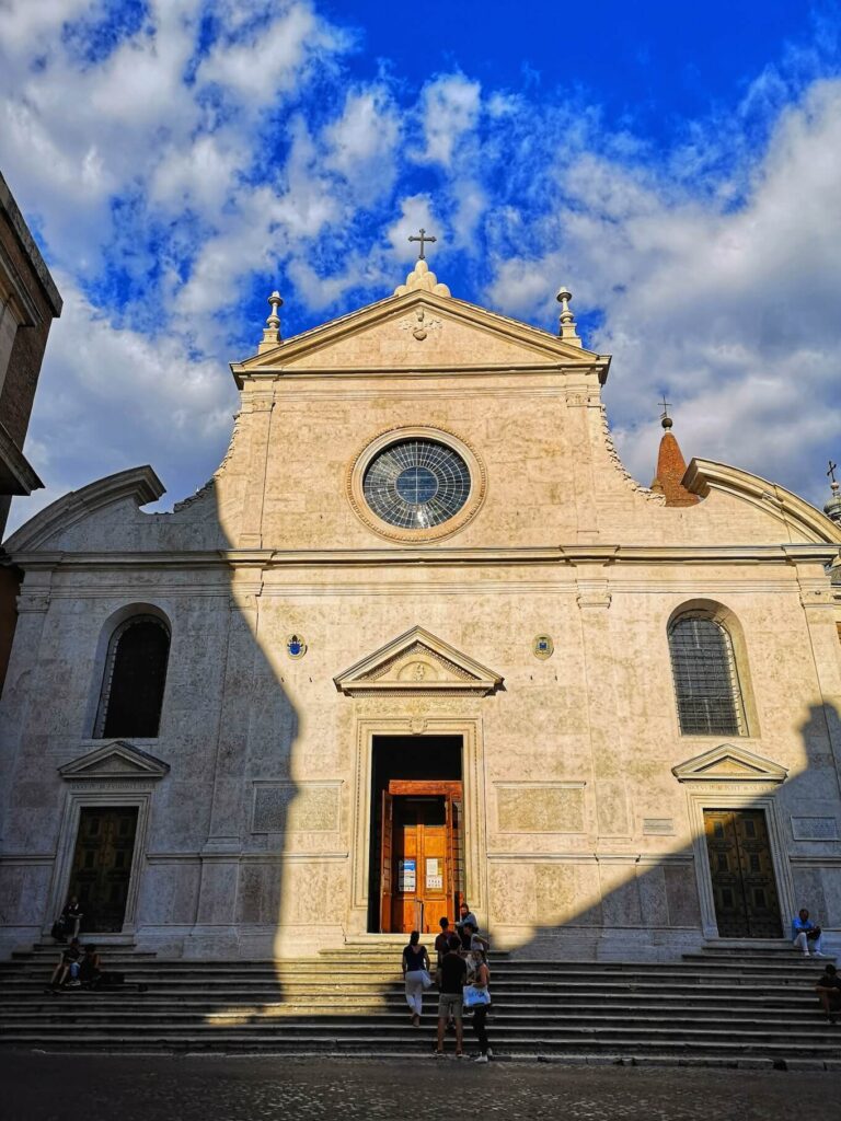 The facade of Santa Maria del Popolo