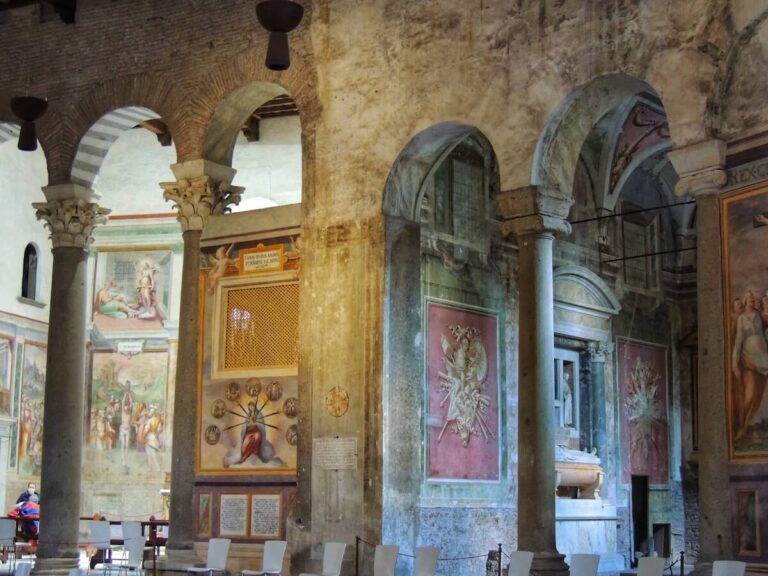 interior chapels of santo stefano rotondo in rome