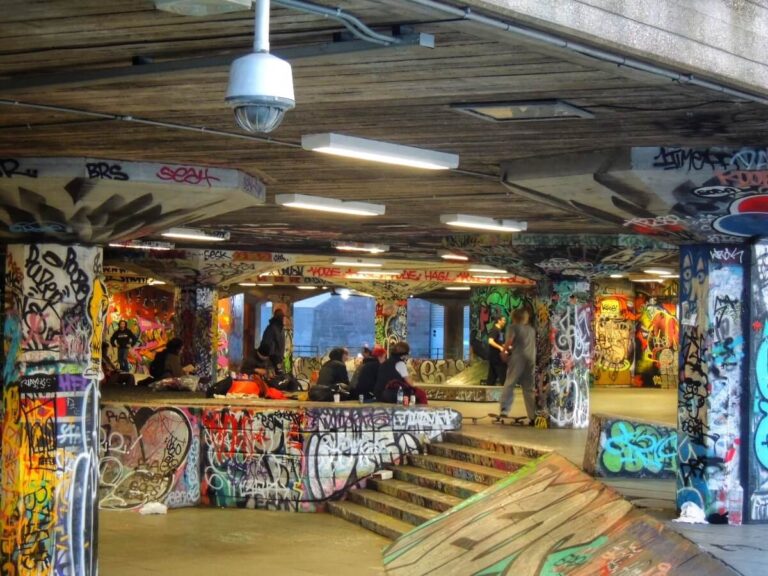 graffiti and skating on london's south bank