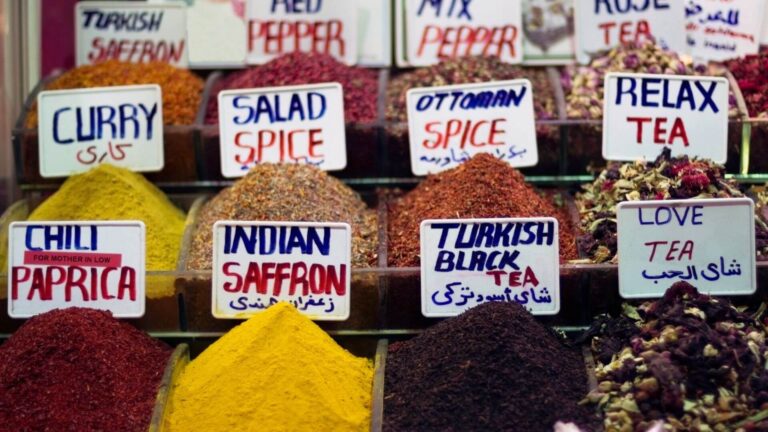 spices in the grand bazaar in istanbul