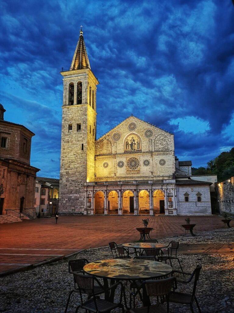 the beautiful main square in spoleto