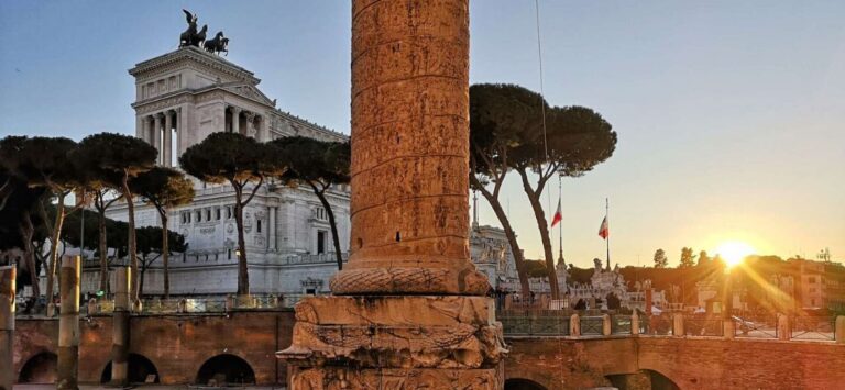 Trajans Column at sunset