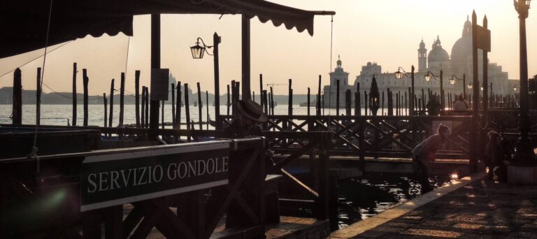 gondola station in venice