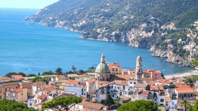 a view over vietri sul mare on the amalfi coast