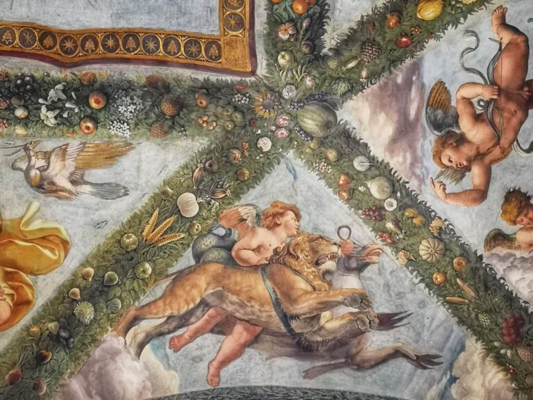 cupid and psyche loggia by raphael in the villa farnesina in rome
