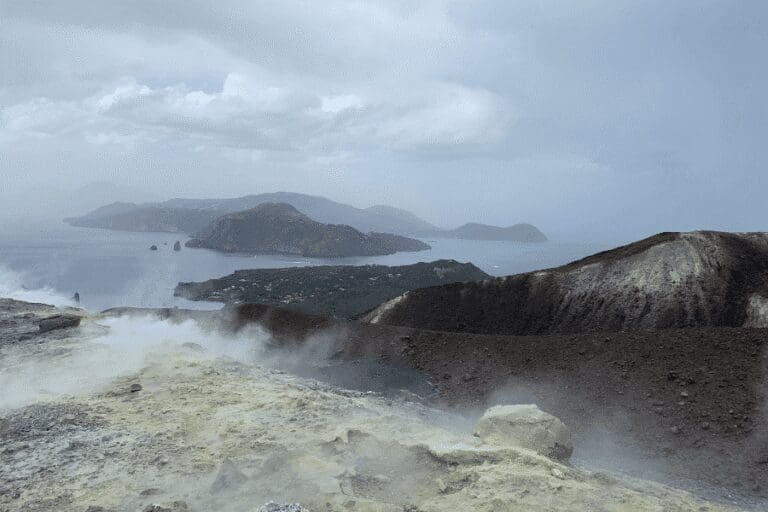 vulcano is an active volcanic island in the aeolian chain off the coast of sicily