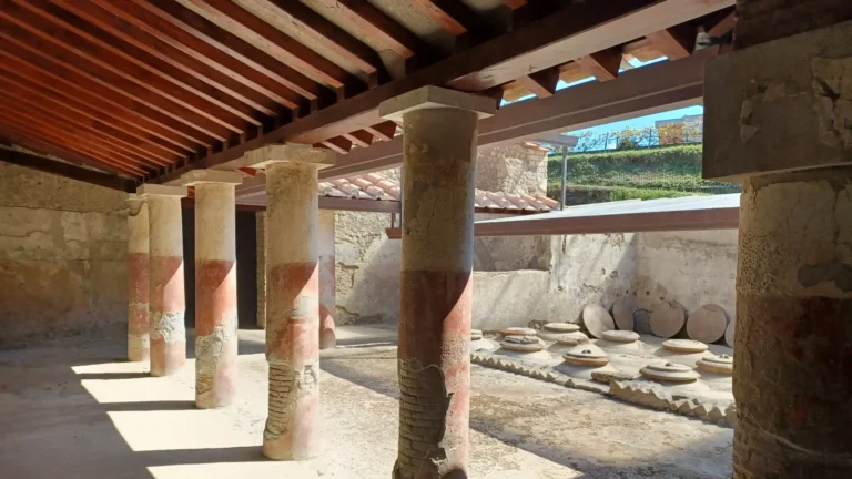 the interior of the villa regina in boscoreale, italy
