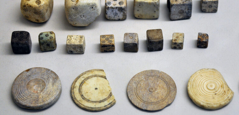 ancient roman teseserae from the Museo gallo romain de Saint-Romain-en-Gal.