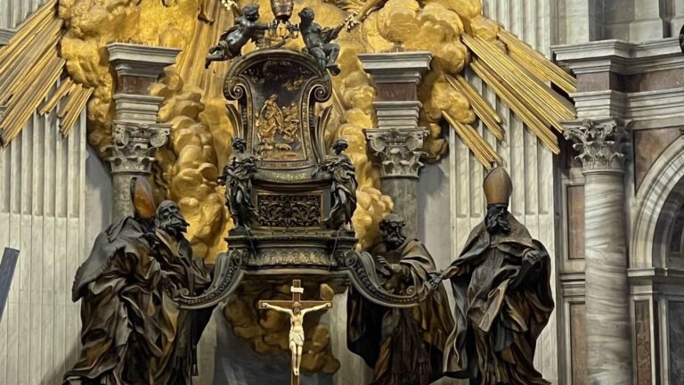 the cathedra petri in st peters by bernini