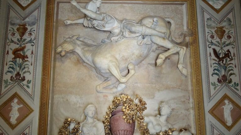 marble relief in the Borghese Gallery
