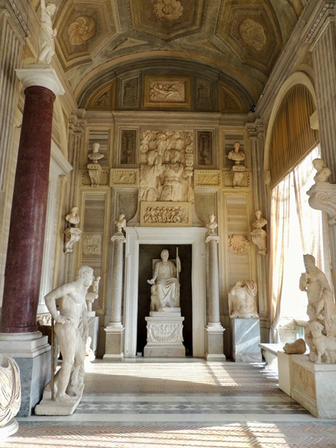 sculptures in the borghese gallery
